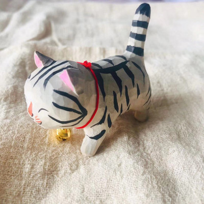 Jauki kaķēnu rotājumi Koka grebšana Roku grebšana Bērnu DIY Krāsu krāsošana Jauna veida ainavu veidošana Rotaļlietas Dzimšanas dienas dāvana