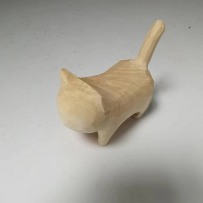 Jauki kaķēnu rotājumi Koka grebšana Roku grebšana Bērnu DIY Krāsu krāsošana Jauna veida ainavu veidošana Rotaļlietas Dzimšanas dienas dāvana