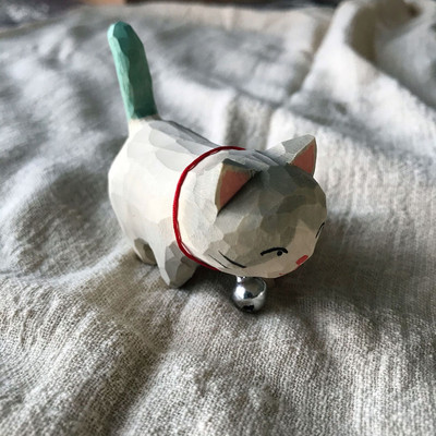 Jauki kaķēnu rotājumi Koka grebšana Roku grebšana Bērnu DIY Krāsu krāsošana Jauna veida ainavu veidošana Rotaļlietas Dzimšanas dienas dāvana