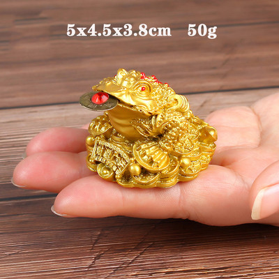 6 stilova Feng Shui žaba SRETNI Ukrasi od smole Novac Bogatstvo Zlatna žaba Novčić žaba Ukrasi za kućni ured Sretni darovi