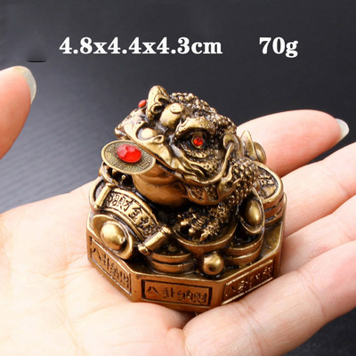 6 stilova Feng Shui žaba SRETNI Ukrasi od smole Novac Bogatstvo Zlatna žaba Novčić žaba Ukrasi za kućni ured Sretni darovi