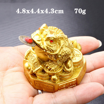 6 stilova Feng Shui žaba SRETNI Ukrasi od smole Novac Bogatstvo Zlatna žaba Novčić žaba Ukrasi za kućni ured Sretni darovi