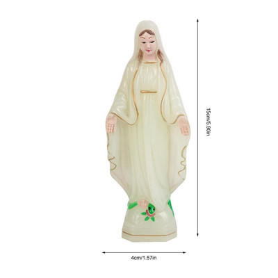 Jaunavas Marijas statuja Mātes Marijas skulptūra figūriņa svētku dekoratīvie rotājumi baznīcas kāzu biroja logam Ziemassvētku dāvana