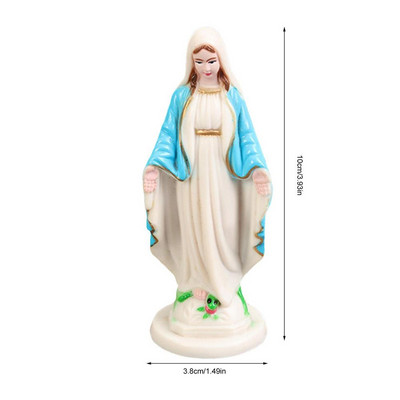 Jaunavas Marijas statuja Mātes Marijas skulptūra figūriņa svētku dekoratīvie rotājumi baznīcas kāzu biroja logam Ziemassvētku dāvana
