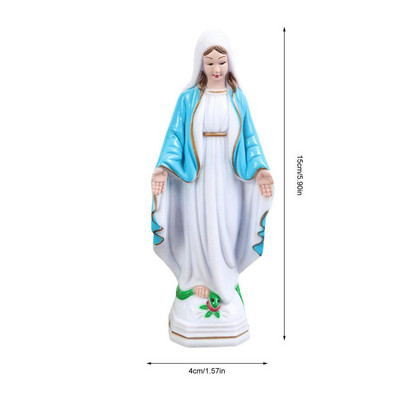 Jaunavas Marijas statuja Mātes Marijas skulptūra figūriņa svētku dekoratīvie rotājumi baznīcas kāzu biroja logam Ziemassvētku dāvana