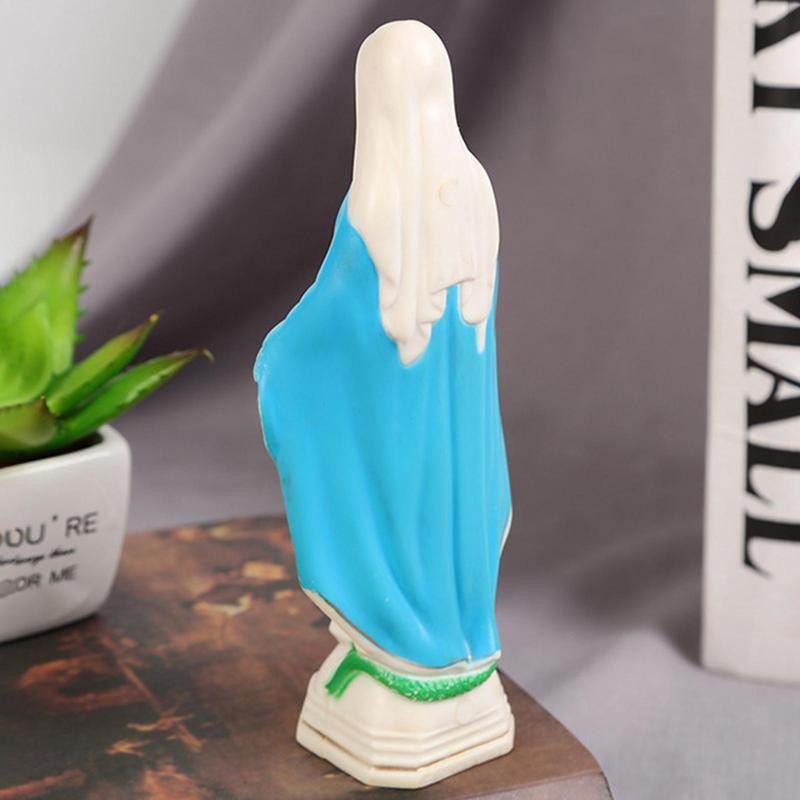 Jaunavas Marijas statuja Mātes Marijas skulptūra figūriņa svētku dekoratīvie rotājumi baznīcas kāzu biroja logam Ziemassvētku dāvana