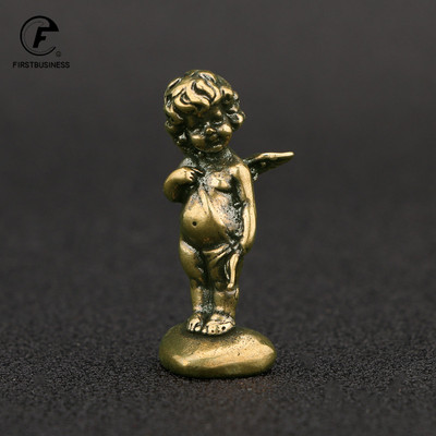 Statuia lui Cupidon, retro cupru, zeul iubirii, ornamente mici, figurine cu înger din alamă, decorațiuni de birou, accesorii de decor pentru cameră