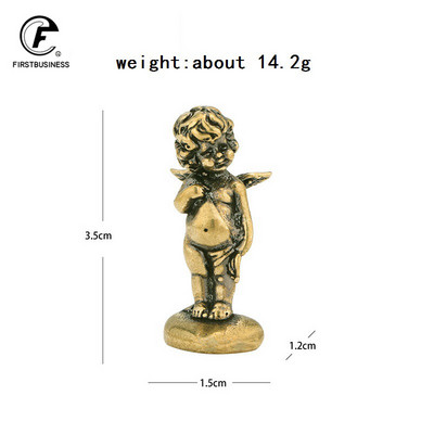 Retro vara mīlestības dievs Cupid statuja Mazie rotājumi Misiņa eņģeļu figūriņas Darbvirsmas rotājumi Mājas dekori Piederumi istabai
