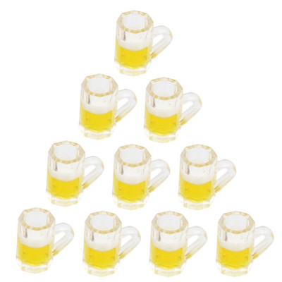 10 tükki Simulatsioonid õlletopsid Nukumaja Mini õlletopsid Klaasid Vaik Miniatuurid Tassid Modellid Fotorekvisiidid B03E