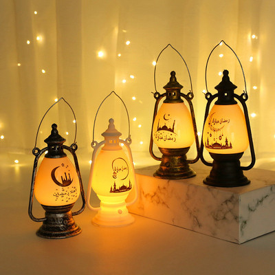 Eid Mubarak LED lumini de vânt Ramadan Decor 2023 Islam musulman decor de petrecere pentru acasă ponei felinare lampă cu ulei cadou Ramadan Kareem