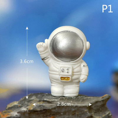Gyanta Űrhajós díszek Modern otthoni könyvespolc asztali dekoráció Űrhajós szobor szobor modell Kreatív születésnapi ajándék