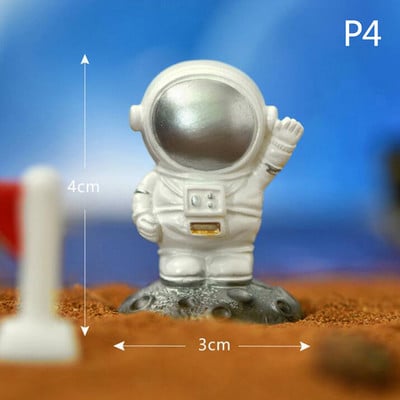 Gyanta Űrhajós díszek Modern otthoni könyvespolc asztali dekoráció Űrhajós szobor szobor modell Kreatív születésnapi ajándék