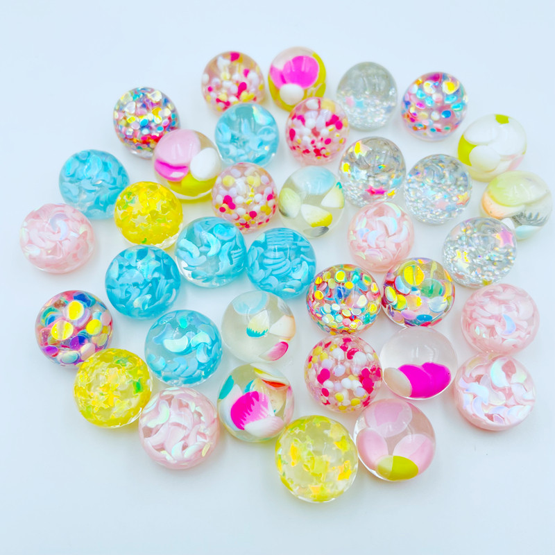 10Gb. Jauna, jauka multfilma, spīdīga mini caurspīdīga kristāla bumba, plakana aizmugure, sveķu kabošoni, DIY rotaslietas, rotājumi, aksesuāri D95