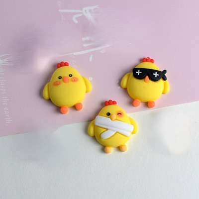 10Pcs/lot Kawaii slatki smolasti pilići Flatback Cabochon ukrasi za spomenar DIY mašne za kosu Središnji dodaci Dekoracija
