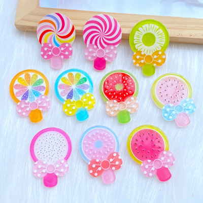 10 vnt. Nauja miela akrilo ledinukų serija plokščia nugara Cabochon Scrapbooking Hair Bow centro puošmenos „pasidaryk pats“ priedai