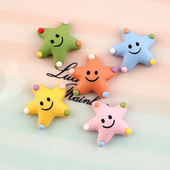 10 tk Kawaii Resin Smile Starfish Five Star Miniature Cabochon Art Supply DIY Kõrvarõngas Käsitöö Kaunistus Omatehtud Kingitus Telefon Deco