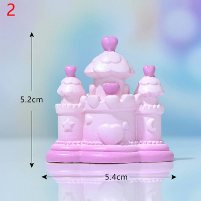 Mājas dekors DIY darbvirsmas kūkas ornaments fantāzijas pasaku pils miniatūra mikro ainava Mēness pils