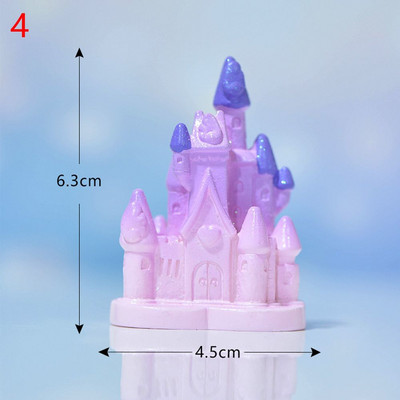 Mājas dekors DIY darbvirsmas kūkas ornaments fantāzijas pasaku pils miniatūra mikro ainava Mēness pils