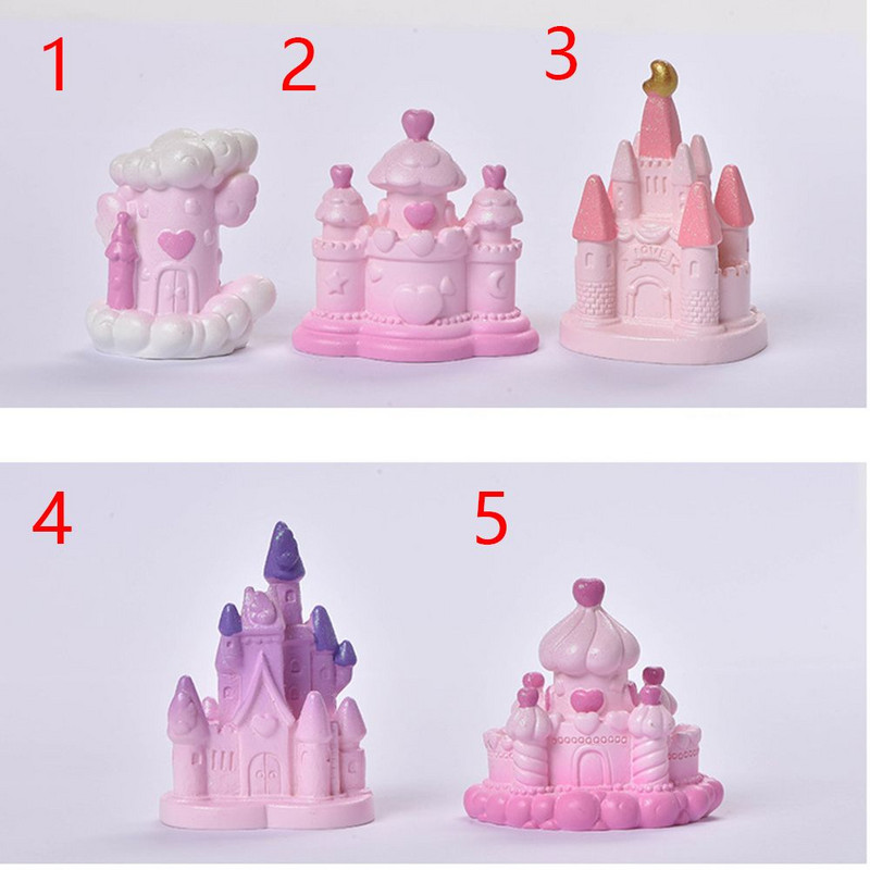 Mājas dekors DIY darbvirsmas kūkas ornaments fantāzijas pasaku pils miniatūra mikro ainava Mēness pils