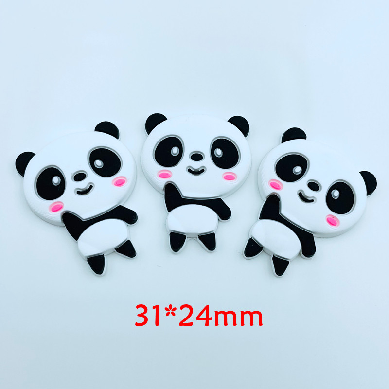 10 vnt Kawaii Soft Glue Animacinių filmų Animal Panda Plokščias pasidaryk pats amatai Iškarpų albumas Plaukų lankelis centro dekoravimo priedai D78
