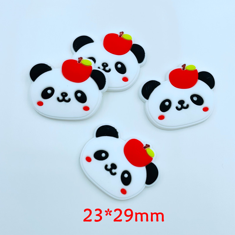 10 vnt Kawaii Soft Glue Animacinių filmų Animal Panda Plokščias pasidaryk pats amatai Iškarpų albumas Plaukų lankelis centro dekoravimo priedai D78