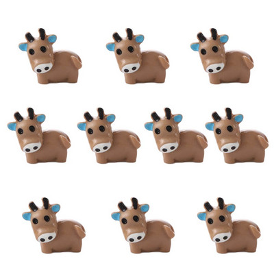 10db Kawaii Mini Tehén Állatok Otthon Mikrotündér Kerti Figurák Miniatűrök Otthoni Kert Dekoráció Barkács kiegészítők