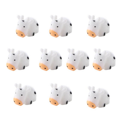 10db Kawaii Mini Tehén Állatok Otthon Mikrotündér Kerti Figurák Miniatűrök Otthoni Kert Dekoráció Barkács kiegészítők