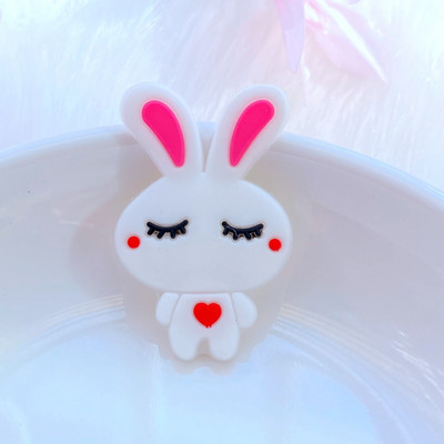 10db új aranyos nyúl, popsicle sorozat PVC rugalmas ragasztó lapos hátú barkács Scrapbook díszítéssel telefon kézműves dekoráció