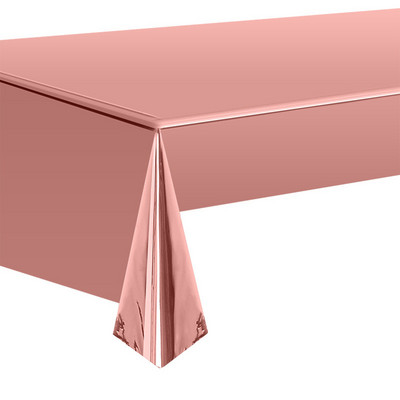 Rose Gold Hõbedane värvi PLASTIST LAUAKATE ühekordne laudlina 137x274cm 54x108tolline Peotarbed Laudlina