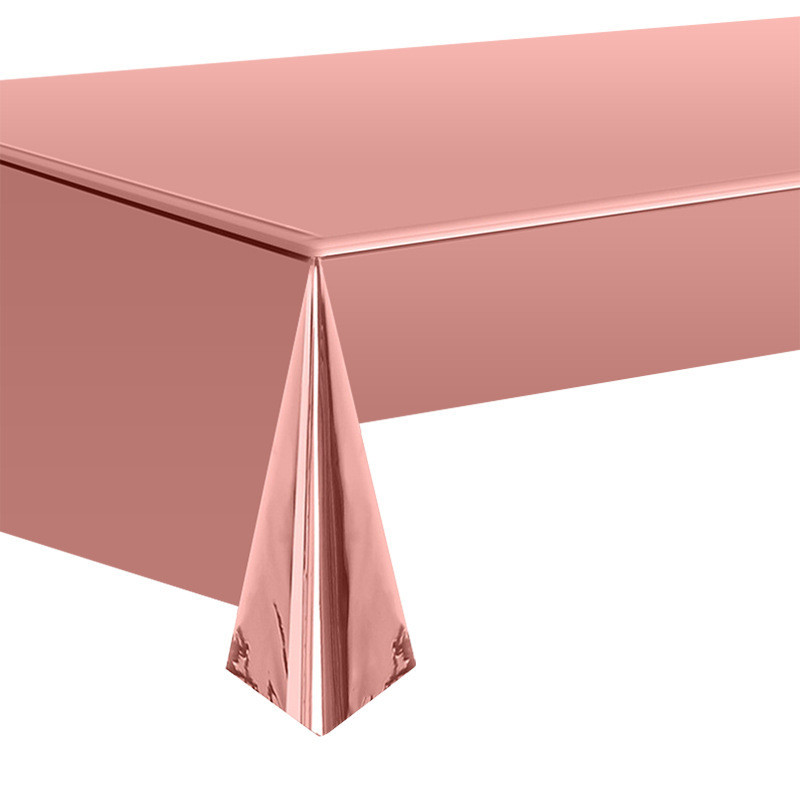 Rose Gold Hõbedane värvi PLASTIST LAUAKATE ühekordne laudlina 137x274cm 54x108tolline Peotarbed Laudlina