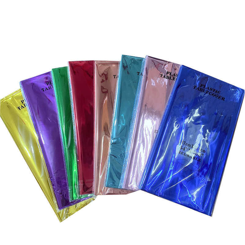 Rose Gold Hõbedane värvi PLASTIST LAUAKATE ühekordne laudlina 137x274cm 54x108tolline Peotarbed Laudlina