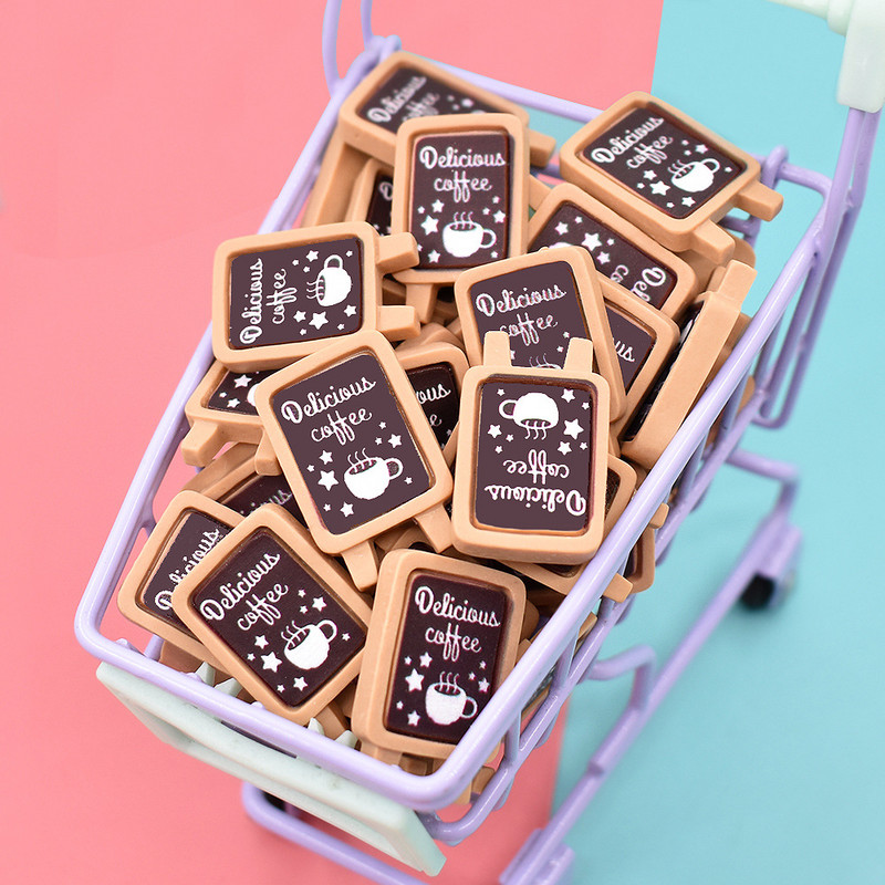 20kom/lot Simulacija mini daske za kavu Flatback Resin Cabochon Ukrasi Dekoracija kućice za lutke Dodaci za DIY albume