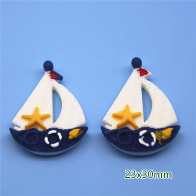 10 vnt. Krabas / Buriavimas / Šlepetės / Delfinai / Dreifavimas / Žuvėdra / Žuvų derva Plokščia nugara "Pasidaryk pats" Hair Bow Center Scrapbooking amatai