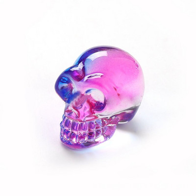 1Gb Mini grebti kristāla galvaskausa statujas kvarca skulptūras galvaskauss ar rokām grebts skelets figūriņas galvas kaulu dziedinošs akmens ornaments