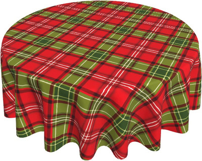 Rudens ķirbju galdauts 60 collu apaļš rudens Pateicības dienas galdauts, putekļu necaurlaidīgs, grumbu izturīgs zemniecisks galdauts