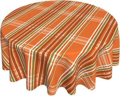 Rudens ķirbju galdauts 60 collu apaļš rudens Pateicības dienas galdauts, putekļu necaurlaidīgs, grumbu izturīgs zemniecisks galdauts