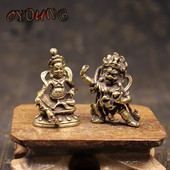 Réz Nepál Mahakala Buddha Miniatűrök Figurák Díszek Otthoni Dekorációk Kiegészítők Retro sárgaréz Buddha szobor Íróasztal dekoráció