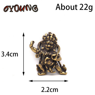 Réz Nepál Mahakala Buddha Miniatűrök Figurák Díszek Otthoni Dekorációk Kiegészítők Retro sárgaréz Buddha szobor Íróasztal dekoráció