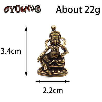 Réz Nepál Mahakala Buddha Miniatűrök Figurák Díszek Otthoni Dekorációk Kiegészítők Retro sárgaréz Buddha szobor Íróasztal dekoráció