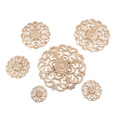 1 Gb Koka uzlīmes stūris Koka aplikācijas Onlay Mājas Logs Nekrāsotas Dekoratīvās Mēbeles Gultas Durvju Skapja Dekors 10/12/15/20/24/30cm