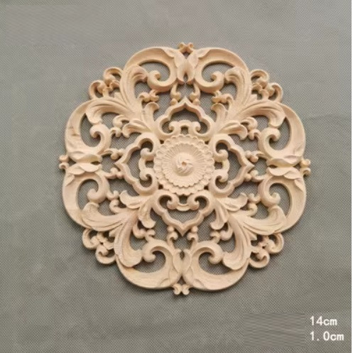 1 Gb Koka uzlīmes stūris Koka aplikācijas Onlay Mājas Logs Nekrāsotas Dekoratīvās Mēbeles Gultas Durvju Skapja Dekors 10/12/15/20/24/30cm