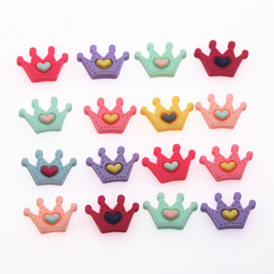 50 gab 16 mm jauktas krāsas maza vainaga sveķu plakanā kabošona rotaslietas/telefons/nagu mākslas rotājumi.