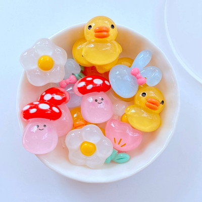 10 gab. Jauns mini 17–22 mm jauks truša galvas pīles sēņu zieds, plakans sveķu zieds