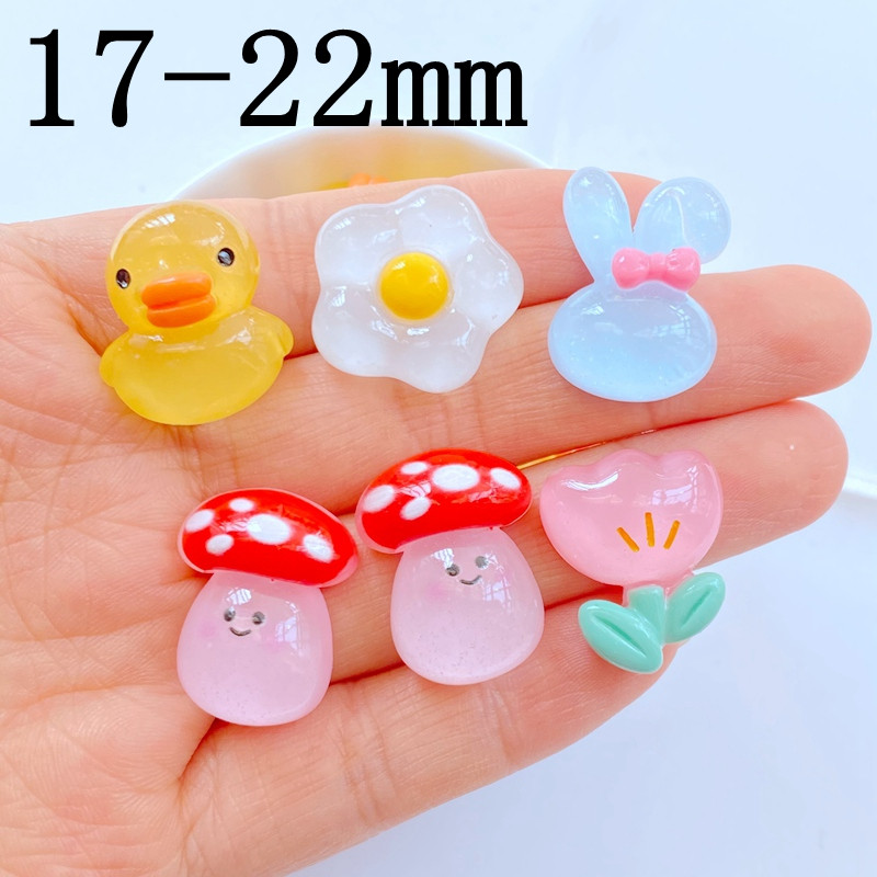 10 gab. Jauns mini 17–22 mm jauks truša galvas pīles sēņu zieds, plakans sveķu zieds