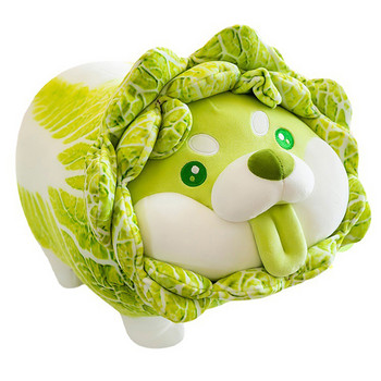 1 τεμ. Λάχανο Shiba Inu Dog Cute Vegetable Fairy Anime βελούδινο παιχνίδι αφράτο γεμιστά