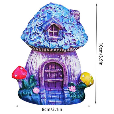 Drvena vilinska vrata i prozori Set Figurice patuljaka Vrata Kuća vilenjaka Pejzaž Drvena kućica za lutke Interijer Stablo Ukras za vrt