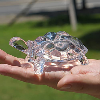 Figurină țestoasă din cristal Statuie broasca țestoasă în miniatură Ornament Feng Shui norocos chinezesc pentru biroul acasă Accesorii de decorare a biroului