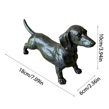 Μαύρο Dachshund Statue Garden Decor-yard Lawn Resin Dog Sculpture Outdoor Indoor Decor Toys for Children Animal Model Figure