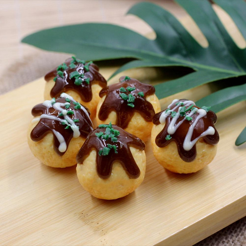 Jauka, spilgta krāsa augsta simulācija mākslīgā astoņkāja bumbiņa viltotā pārtika Mājas dekors, simulācijas pārtikas modelis, simulēts ēdiens