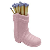 Keramikas sērkociņu turētājs ar uzbrucēju Boho stila kovboju zābaku sērkociņu turētāju sērkociņu statīva rotājums kamīna virtuves dekorēšanai